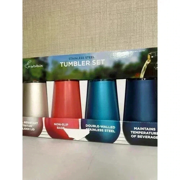 Rabbit stainless steel tumbler set, 4 pack - Picture 2 of 4